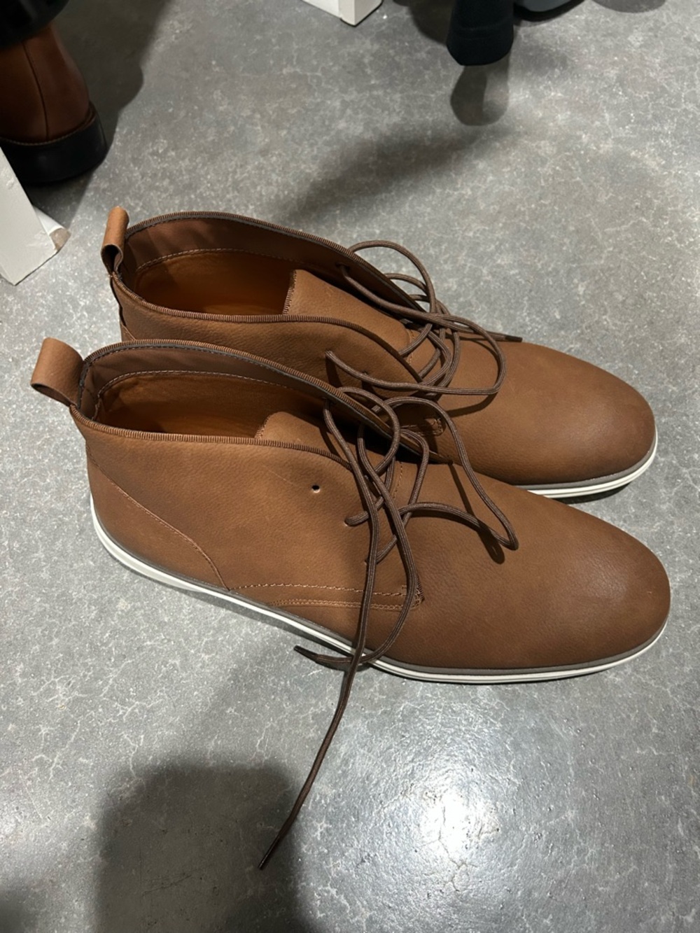 Aldo Tan Leather Chukka Derbys